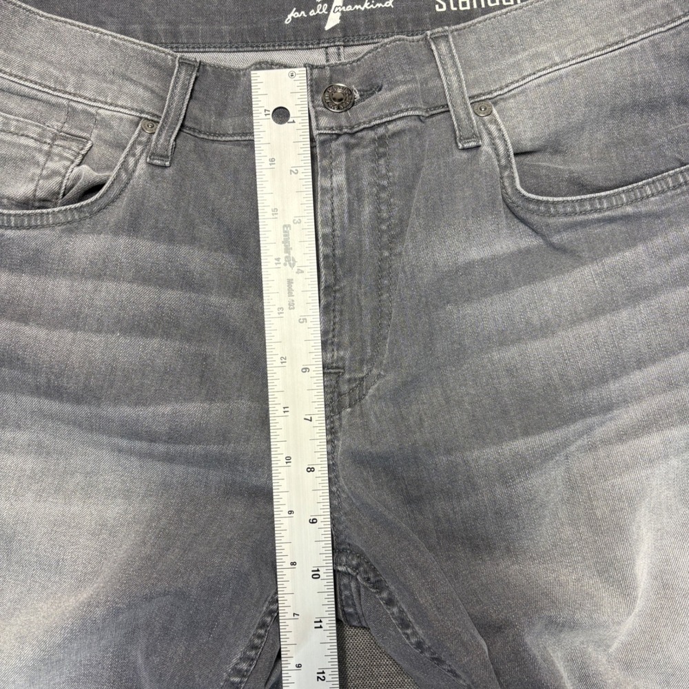 7 For All Mankind Standard Straight Leg Grey Jeans Mens 34 - Picture 9 of 14